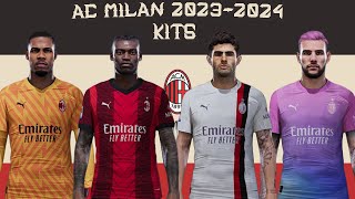 AC Milan New Season Kits 2023-2024 PES2021 [Sider] #pes2021 #milan #acmilan #kits