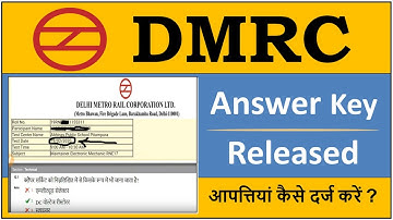 DMRC Answer Key 2020 | DMRC CRA Answer Key 2020 | Delhi Metro Answer Key 2020
