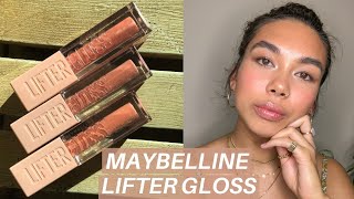 NEW MAYBELLINE LIFTER GLOSS | Review & Lip Swatches  Fenty Gloss Bomb Comparison too!