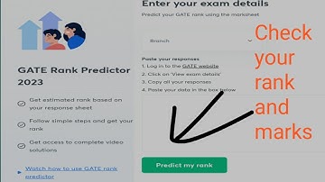 Gate rank predictor 2023  is live | check your marks here