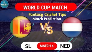SL VS NED Fantasy Dream11 Prediction, SL VS NED 2024, SL VS NED World Cup T20 Match Prediction