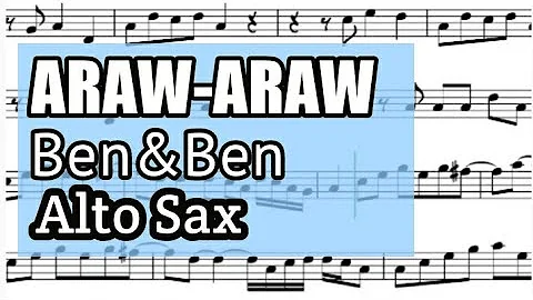 Araw Araw Ben&Ben Alto Sax Sheet Music Backing Track Play Along Partitura