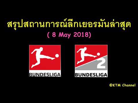 สรุปสถานการณ์ลีกเยอรมันล่าสุด ช่วงโค้งสุดท้าย | ใครจะเลื่อนชั้น ตกชั้น มาดูกันได้เลย (8 May 2018)