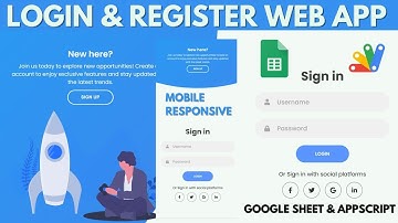 How to create a Login and Register Form using Google spreadsheet data & Appscript | B39