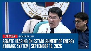 LIVE: Senate hearing on establishment of energy storage system | September 10, 2026
