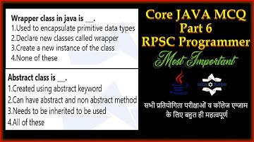 Core JAVA MCQ Part 6 | RPSC Programmer Competition