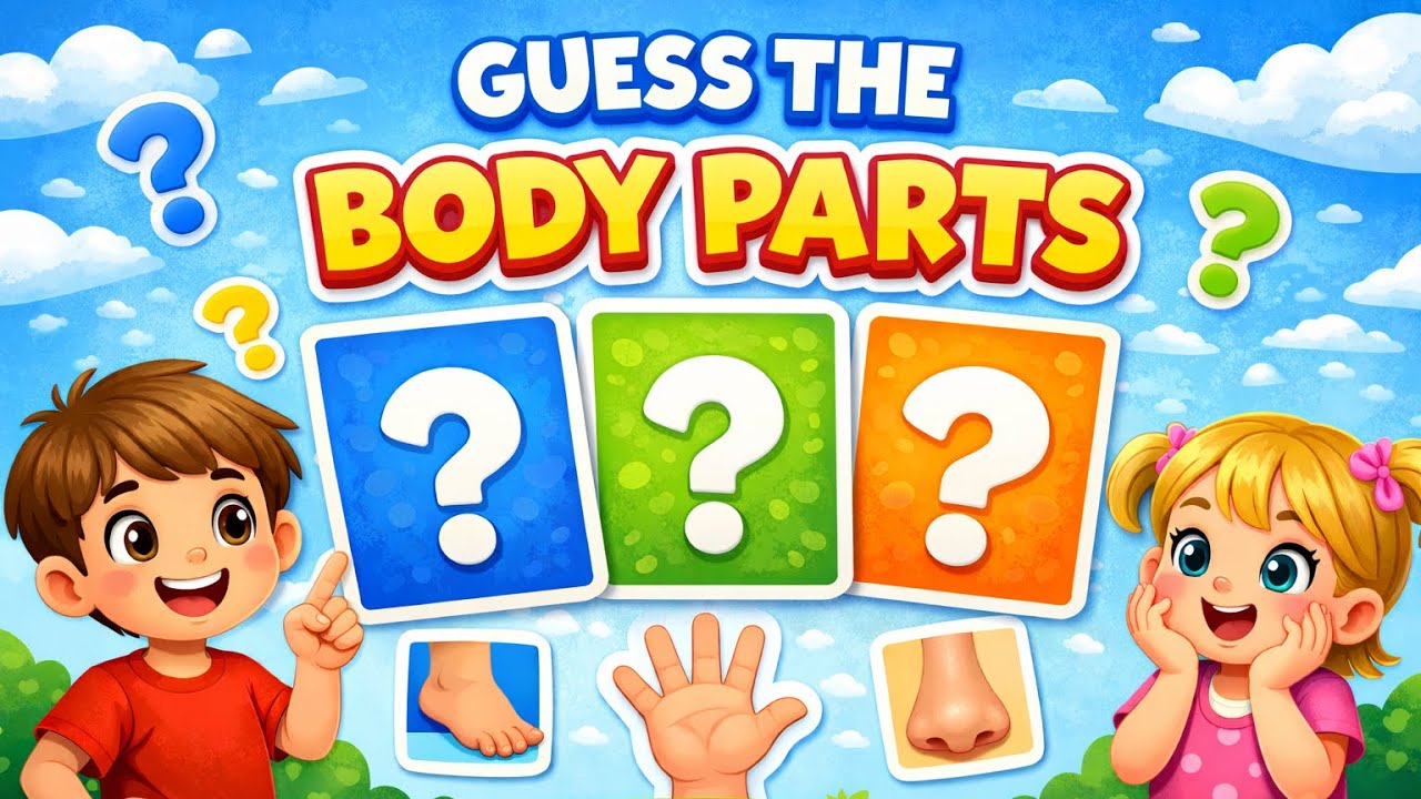 👀 Guess the Body Parts | Fun Learning for Kids! 👋👂👃
