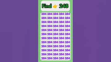 Find the odd number 248 #shorts #youtubeshorts #oddoneout