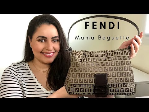 Fendi Zucchino Mama Baguette Brown