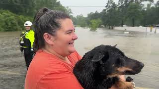 Plum Grove family driven out by flooding forced to leave dog behind