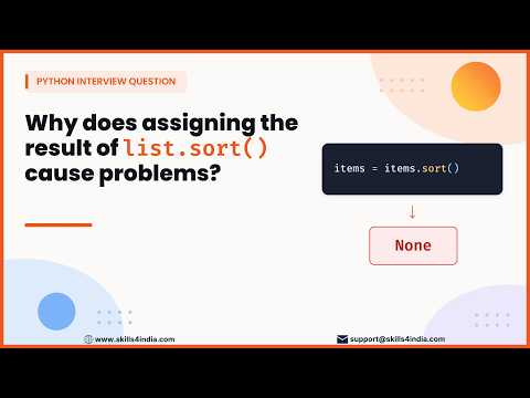 Why Does items = items.sort() Become None? | Python Interview Question #python #pythoninterview