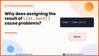 Why Does items = items.sort() Become None | Python Interview Question #python #pythoninterview