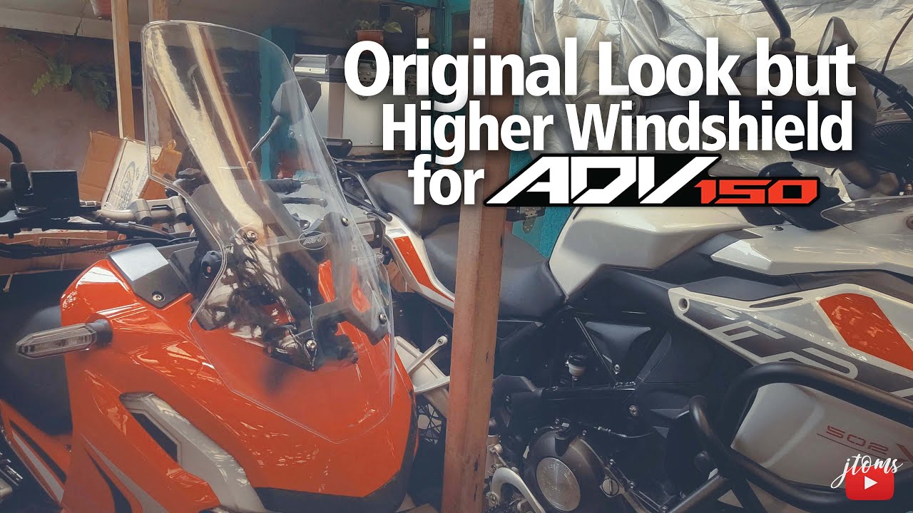 Installation of Honda ADV 150 Windshield | Nice Stock Design but Higher