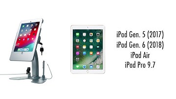 CTA Digital Dual Security Kiosk Stand with Locking Case and Cable for iPad PAD-ASK