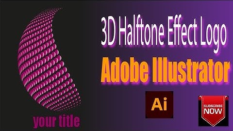 3D Halftone Effect Logo in Adobe Illustrator - Very Easy Tips & Tricks For Experts & Beginners#logo