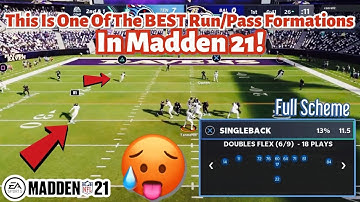 Singleback Doubles Flex Is One Of The BEST Run/Pass Formations In Madden 21! (Full Scheme)