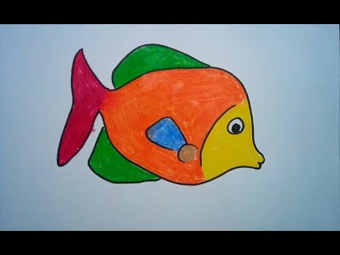 How to draw a fish step by step very easy - YouTube