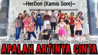 Apalah Artinya Cinta Line Dance | Beginner | Muki Matohir Royal (INA) & Gandhi Elia (INA) | HerDon