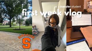 first week at Syracuse University as a transfer student