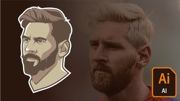 Vector Art | Draw Cool Lionel Messi Avatar Logo in Adobe Illustrator | Adobe Illustration Tutorial