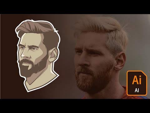 Vector Art | Draw Cool Lionel Messi Avatar Logo in Adobe Illustrator | Adobe Illustration Tutorial