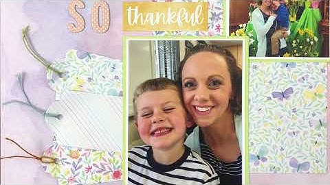 Two Page Scrapbook Layout Process Video using only 6x8 paper pad: Mini Paper Pad Class//Bloom Street