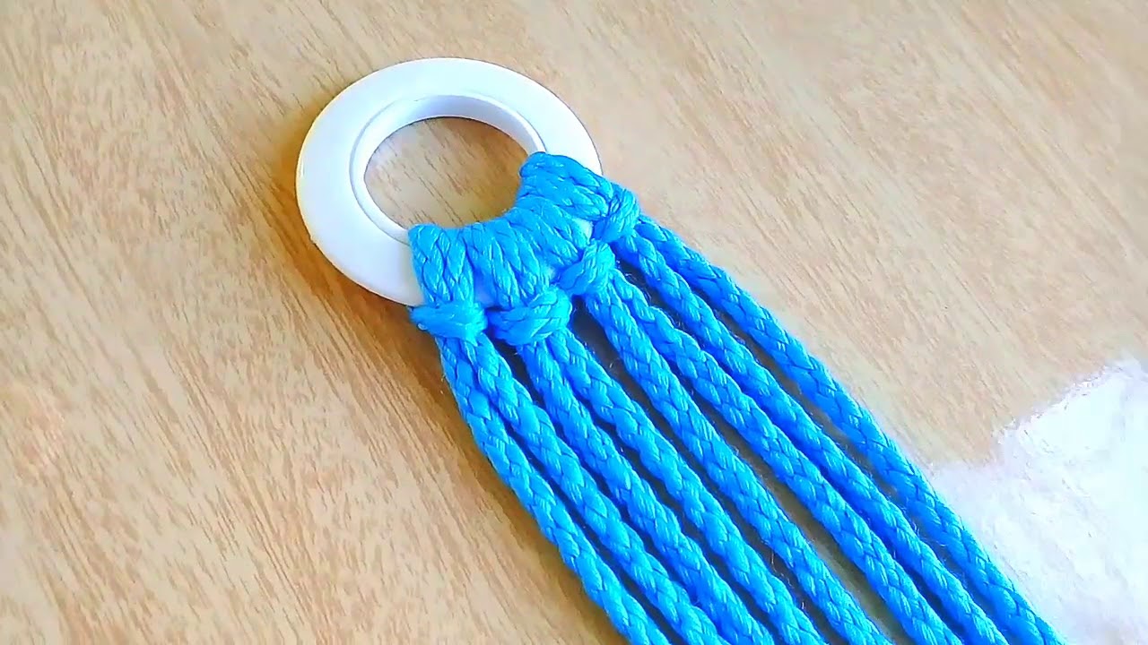 SUPORTE  DE VASO DE PLANTA,TÉCNICA  MACRAMÊ