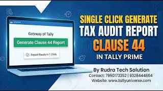 Clause 44 Report For Tax Audit in Tally Prime // How to extract Clause 44 data From Tally Prime