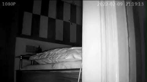 shadow figure caught in my house by motion sensor night vison camera.