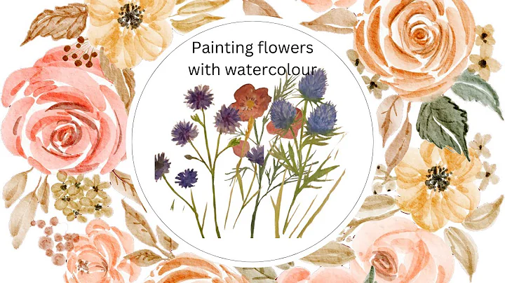 Watercolour flowers I painted from a YouTube video (see info below.)