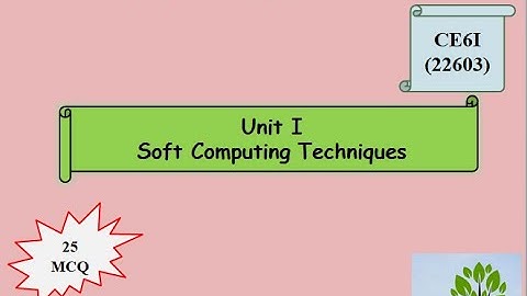 MCQ on Soft computing techniques (ETC) Part 1