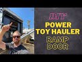 Adding a power winch to a RV toy hauler ramp door. Up and Down with a button? Yup!