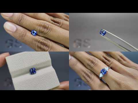 Saphir Cornflower Blue im radiant-schliff 1,26 karat, Sri Lanka Video  № 1