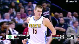 Career Game #98: Nikola Jokić Highlights vs MIA (11/30/2016)