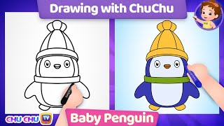 how to draw a penguin more drawings with chuchu chuchu tv drawing lessons for kids