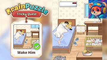 Brain Puzzle Tricky Quest Level 21 Wake Him | help him get up Walkthrough & Solution (iOS / Android)