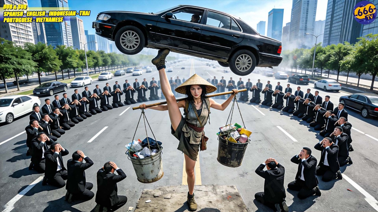 Recolectora De Chatarra Enfrenta Matones Y De Una Patada Lanza Un Súper Auto