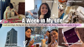 A Week In My Life💫: work meetings, buying my first DIAMONDS, friends nightout, house hunting & more!