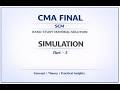 CMA Final - SCM | Simulation - Part-3 | ICMAI Study Material Solution