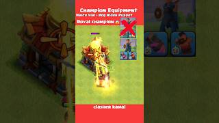 which Equipment combination best for royal champion ? #clashofclans #coc #cocshorts #supercell