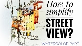Urban sketching/How to simplify street view? /Frankfurt, Germany