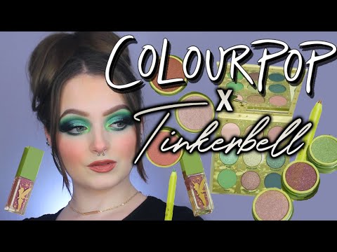 COLOURPOP x TINKERBELL COLLECTION REVIEW AND TUTORIAL