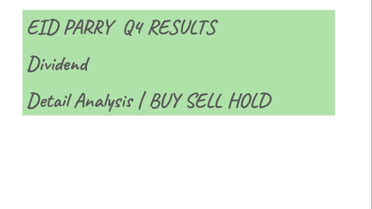EID Parry Q4 Results 2020 | EID PARRY Stock Analysis | EID PARRY Share Latest News | Share Market
