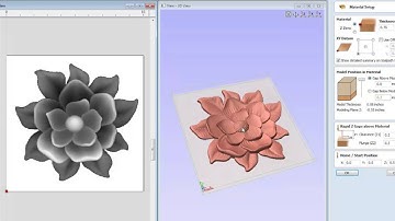 Vectric V8 Tutorials - Importing Flower Model