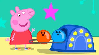 Peppa Pigs 10 Pin Bowling Party 🐷 🎳 Adventures With Peppa Pig