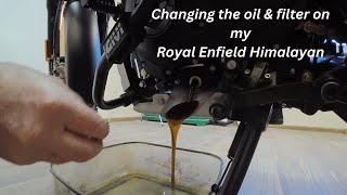 Changing the oil and filter on my RE Himalayan