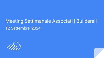 Meeting Settimanale Associati Builderall