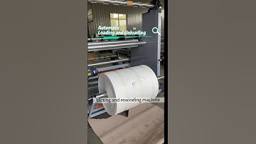 Fully automatic slitting and rewinding machine with automatic loading and unloading