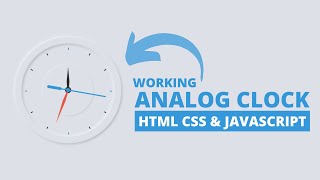 Working Analog Clock using HTML CSS & Javascript | Neumorphsim UI Design screenshot 2