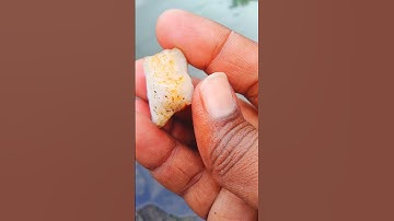 The color of this agate is white, off-white and brownish-gray, with darker inclusions
